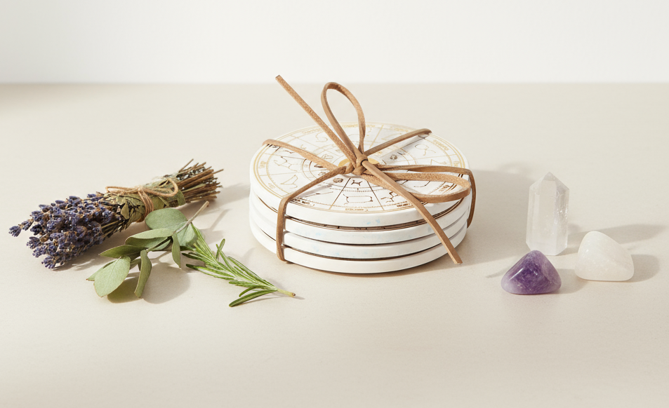 Minimalist Witchy Zodiac Coasters
